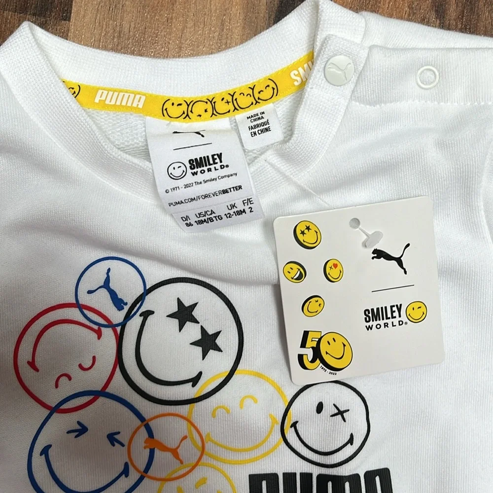 Puma Kids Smiley World set size 18M NWT - Picture 3 of 6
